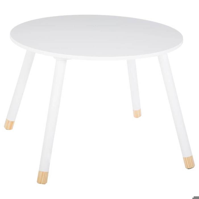 Table enfant Douceur blanc D60cm - Atmosphera Créateur dintérieur
