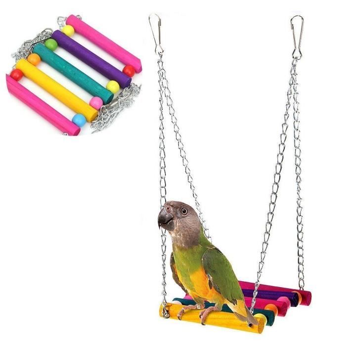 oiseau balançoire perroquet jouet balançoires, échelles oiseau perruche calopsitte cage hamac jouet