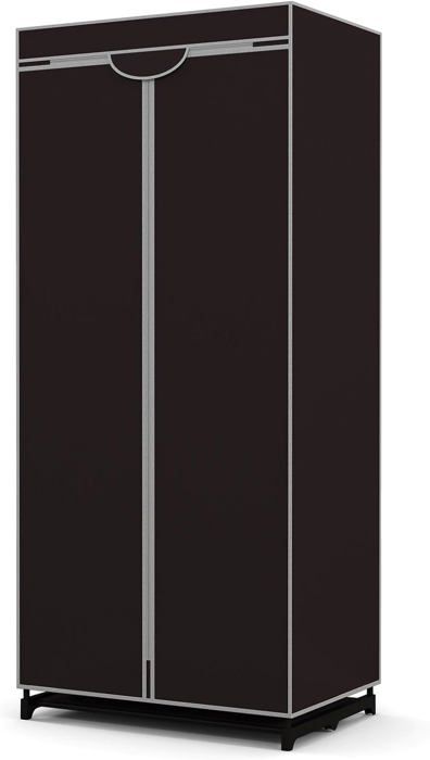 GOPLUS Armoire Penderie en Non-Tissé Rangement de Vêtement Placard de Rangement Café