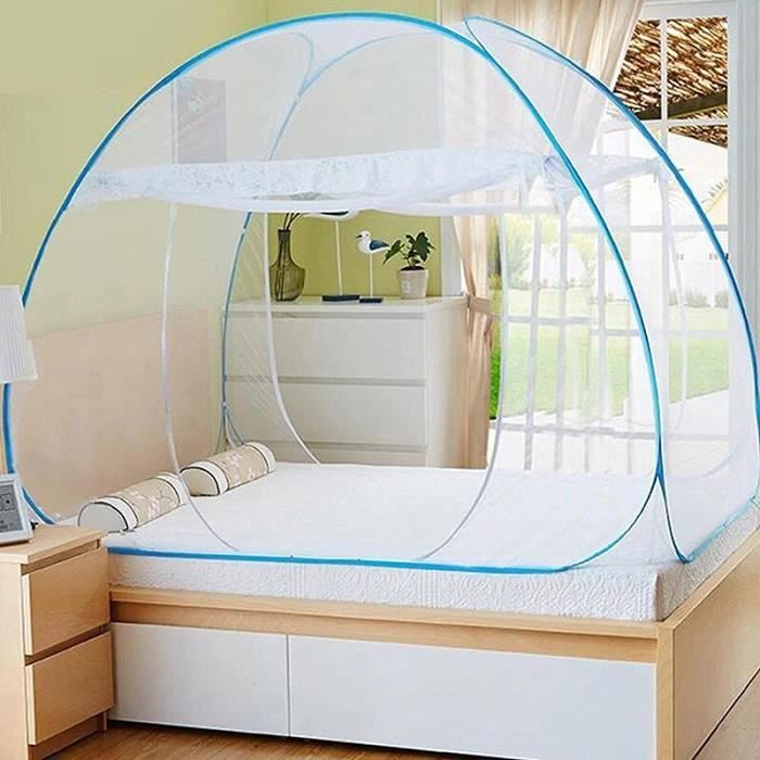 Moustiquaire de lit, Moustiquaire lit 1 Place & 2 Places, 0.6 * 12 * 2.5m Mosquito Net, Moustiquaire Ciel de lit Bebe, Facile à Installer, Blanc Auven | Leroy Merlin