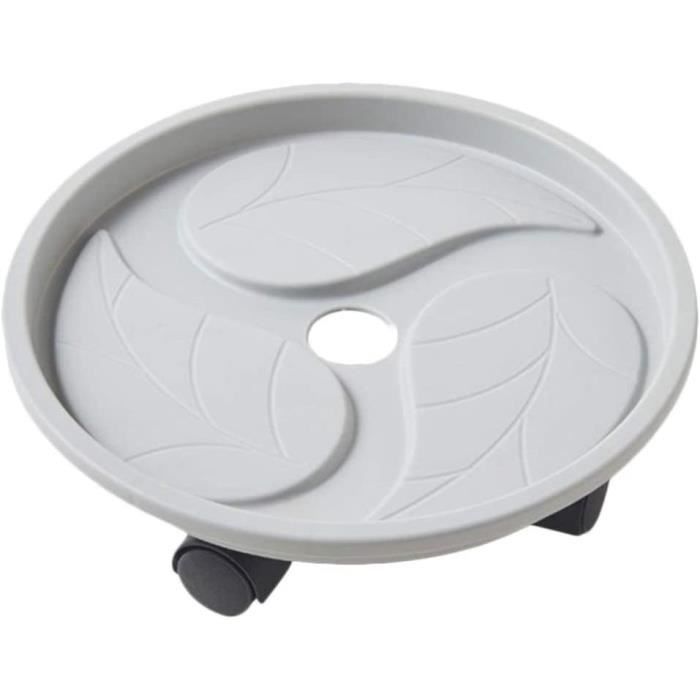 Lot De 3 Soucoupes De Plantes 18,5x18,5 Cm - Plastique Robuste, Blanc/Gris/Noir, Pour Pots Intérieur/Extérieur