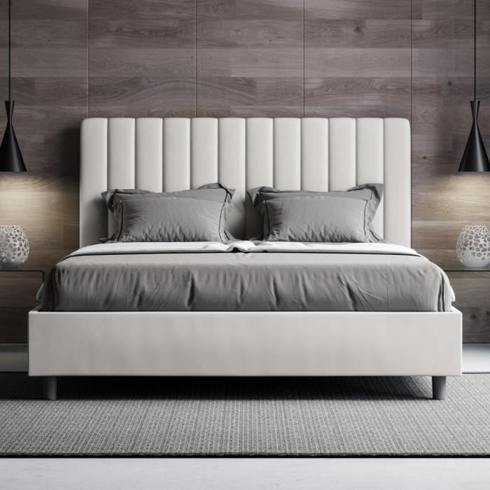 Lit Agueda 160x190 résille et - Agueda - Lit double - Blanc - Italie Lit Agueda 160x190 résille et - Agueda - Lit double - Blanc - Italie