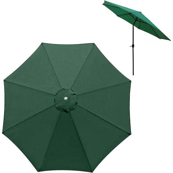 CORANRIKA Toile De Rechange Verte Pour Parasol Déporté Rond – Toile Parasol De Qualité Pour Jardin, Plage Et Terrasse