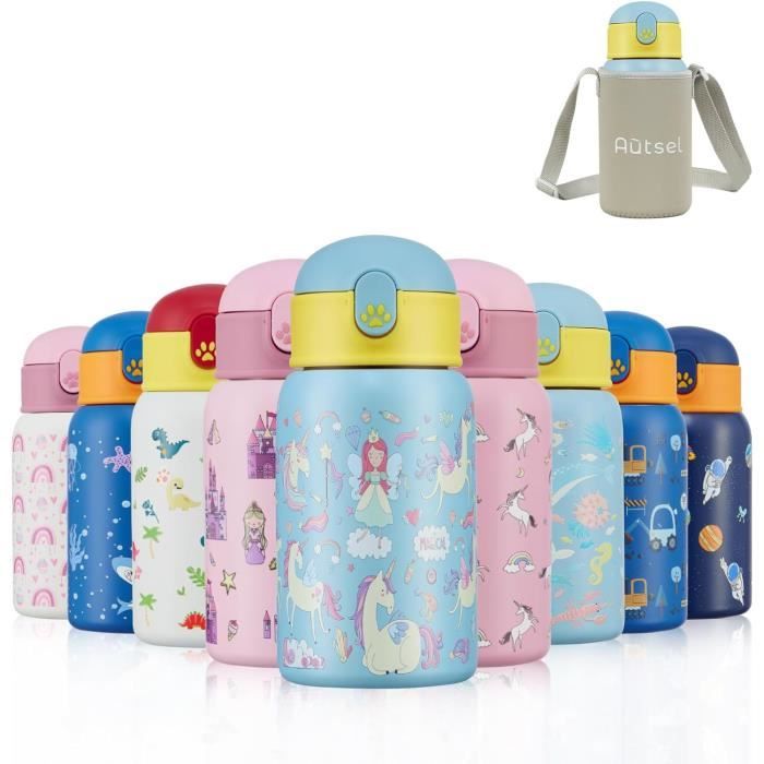 Capybara Bouteille D'eau Isotherme Avec Paille En Acier Inoxydable Pour