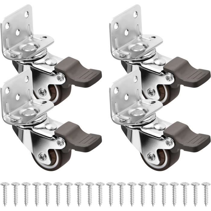 Lot De Roulettes Pivotantes 50 Mm