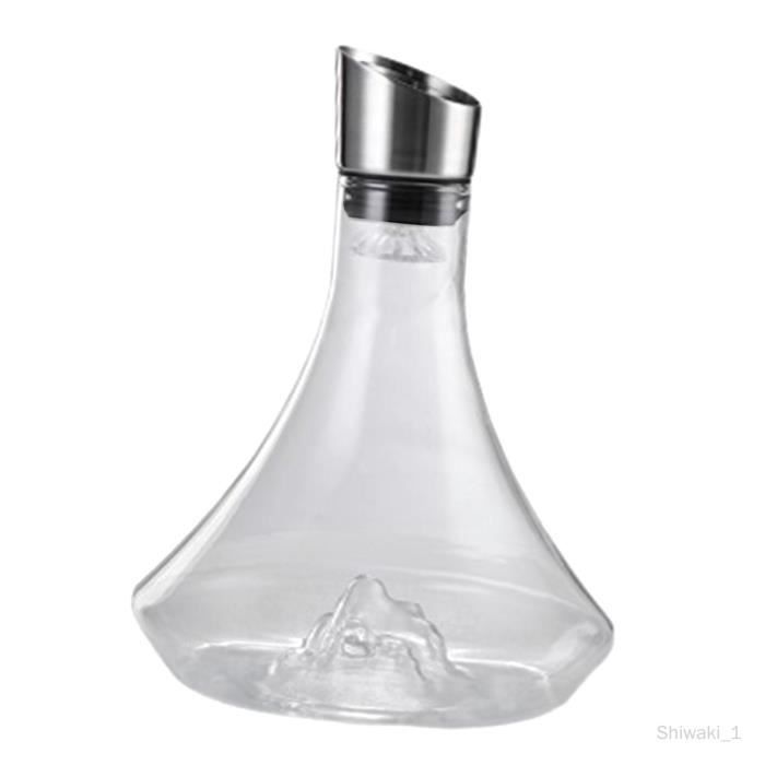 Transparent Décanteur De Whisky En Verre De Plomb Avec Support En Bois