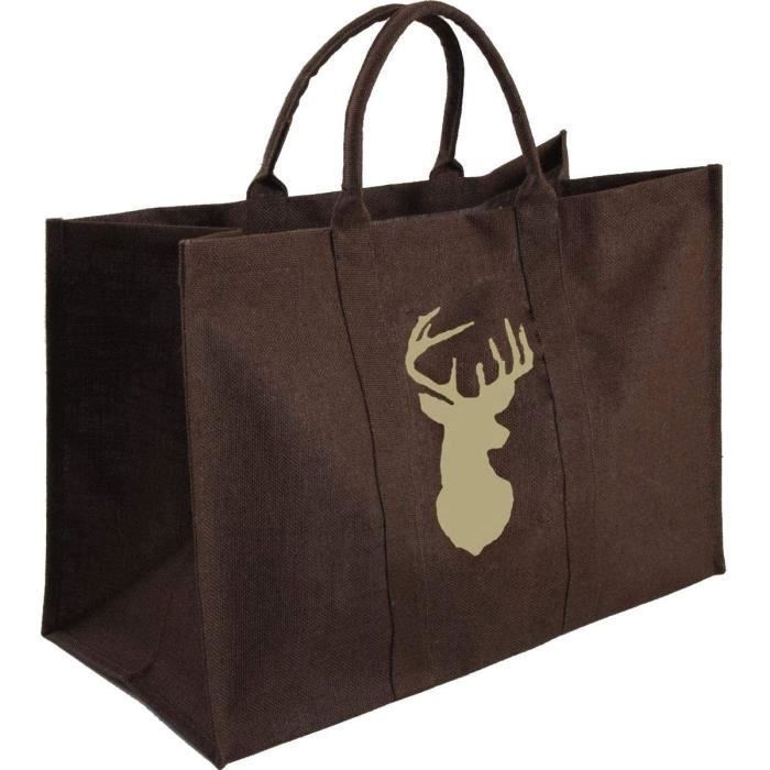 2 Sacs à Bûches 600D Oxford & PVC - Panier à Bois Imperméable Pliable Avec Poignées Pour Cheminée Et Camping