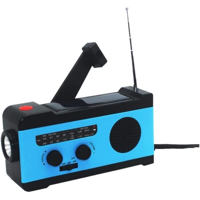 Dynamo Manivelle 30W 0-28V + Solaire + USB – Chargeur Urgence Téléphone Portable Camping, Randonnée, Coupure