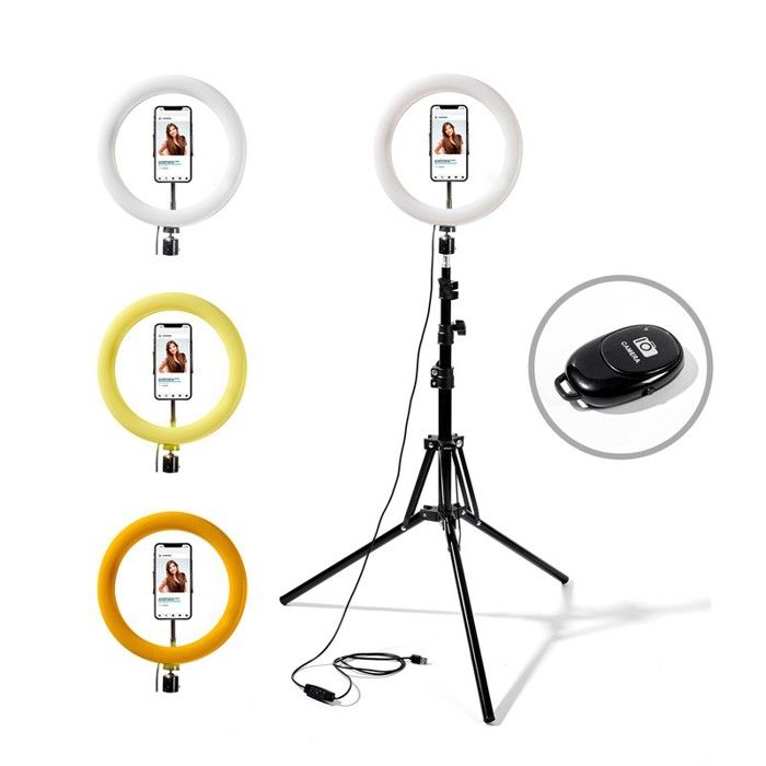 Selfie Sur Pied Avec Anneau Lumineux Réglable 10' Support Smartphone Rl10 De Wi-light