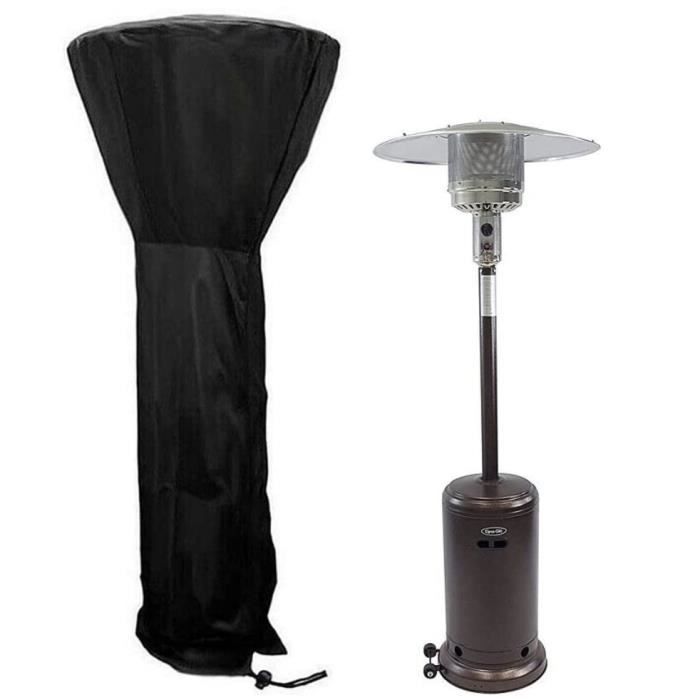 TARTIERY Housse Parasol Chauffant Extérieur Carrée 53x61x221cm - Protection Imperméable Anti-poussière