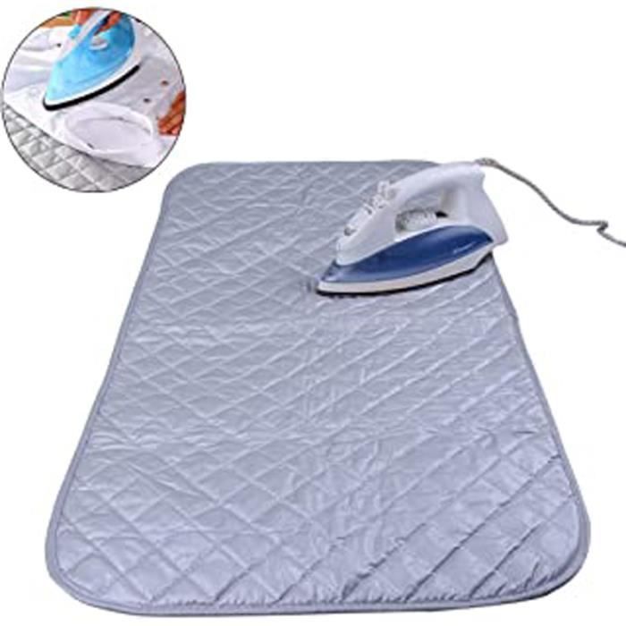 Hshenjhu Tapis de Repassage, 48 x 85 cm Couverture de Repassage, Tapis de Repassage sur Table AntidéRapant et RéSistant, Nappe de Repassage Pliable Portable, pour Le Repassage à la Vapeur sur Table