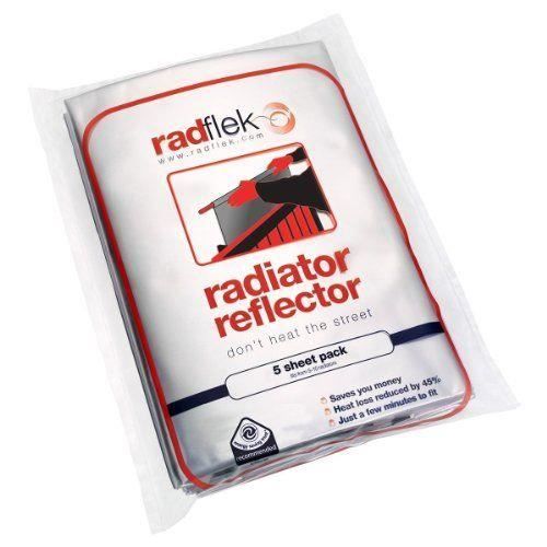 Radflek Réflecteur de chaleur avec 5 feuilles Radstik + 4 bandes adhésives Radstik pour radiateur - Radflek-10 pack