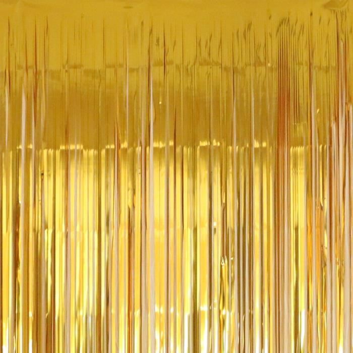 Guirlandes Franges Aluminium Champagne - 4x 275cm - Décoration Mariage/Anniversaire