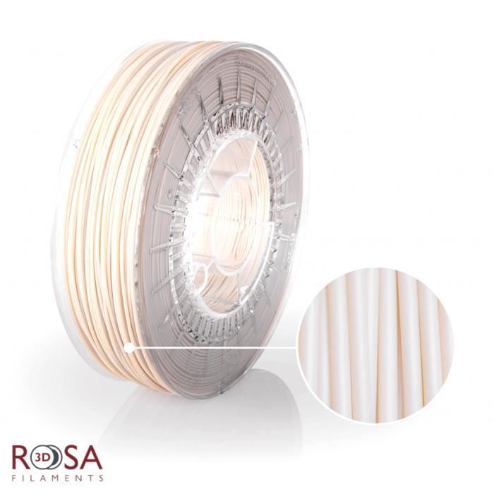 Rosa3D Filament ASA 1.75MM 0.7kg pour Imprimante 3D Blanc