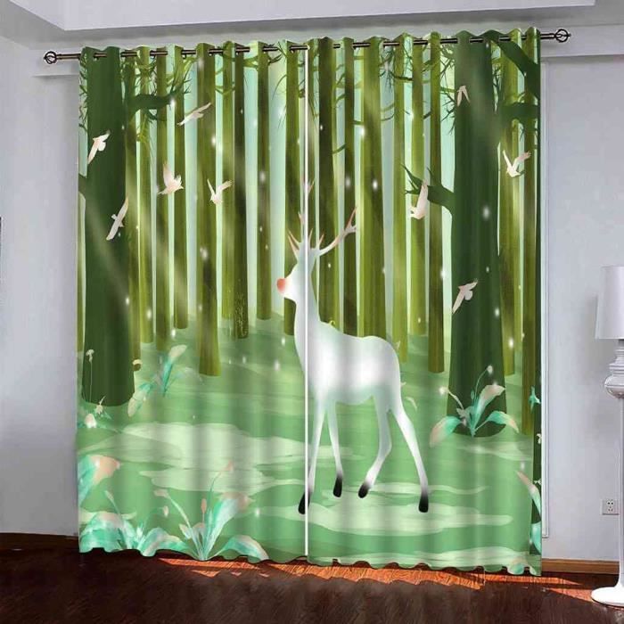 Lot De 2 Rideau Chambre Enfant Garcon Fille 3d Impression Wapiti De La Foret Verte Motif Rideaux 80x160cm 6423 Cdiscount Maison Lot De 2 Rideau Chambre Enfant Garcon Fille 3d Impression Wapiti De La Foret Verte Motif Rideaux 80x160cm 6423 Cdiscount Maison