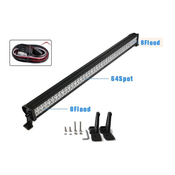 Barre LED Willpower 12'' 240W + 2 Phares 4'' - Spot Et Flood - IP67 12V/24V Pour 4x4, Camion, Bateau