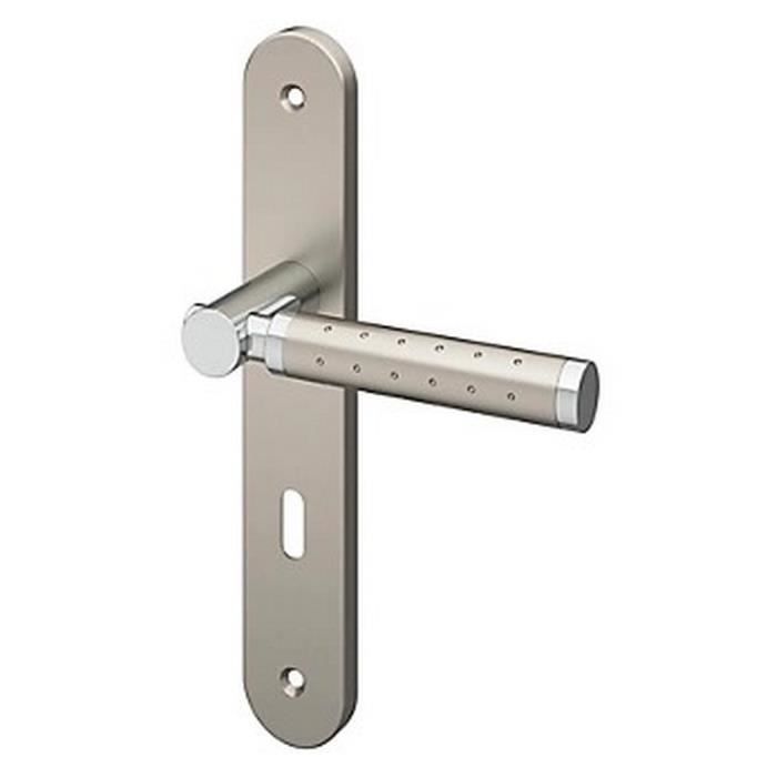 Poignée De Porte Extérieure Style Villa Européenne Avec Serrure à Clé - Cuivre, Finition Métallique, Neuf