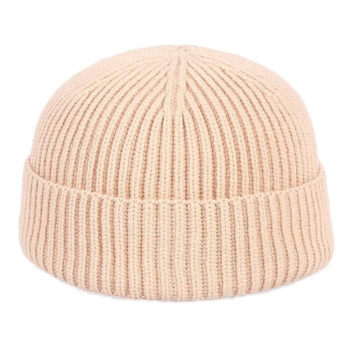 Bonnet Court Tricot Laine Hiver TSKNOMO - Style Unisexe Homme Femme