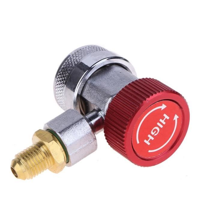 Coupleur Rapide R134A Pour Climatisation Auto - Adaptateur Côté Haut/bas 1/4 SAE, Pour Raccordement Manomètre