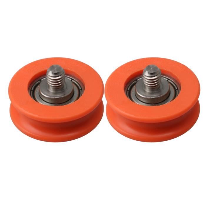 4 Roues De Poulie En Nylon 50mm (2") - Roulements Universels - Marque Metallixity - Neufs - Lot De 4