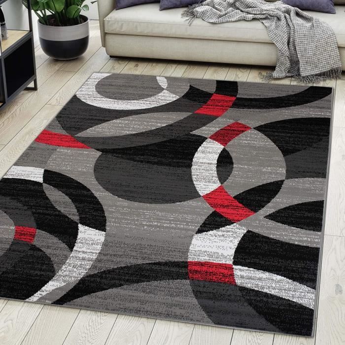 Carpeto Tapijt 200x300 Cm Laagpolig OEKO-TEX Crème Hoogpolig Shaggy Vloerkleed Loca - Zwart - 120x170 Cm - Zacht Tapijt Woonkamer Slaapkamer Carpet Living Room