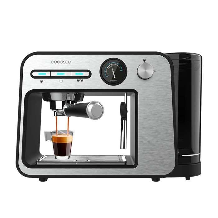 Cecotec Cafetière espresso Power Espresso 20 Square Pro 1450 W 20 bars Thermoblock Vaporisateur 2 tasses de café