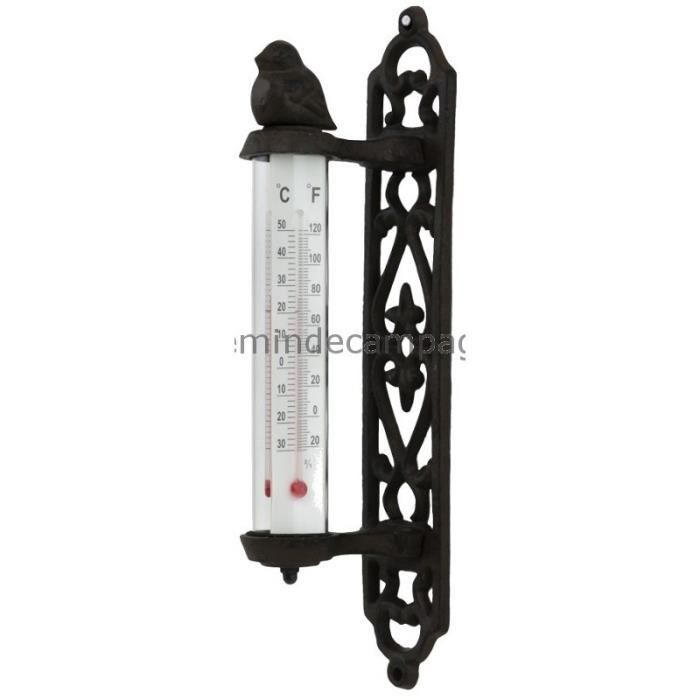 Thermomètre Mural Décoratif Oiseau - Double échelle Celsius/Fahrenheit - Idée Cadeau