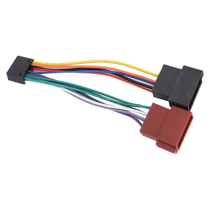 Adaptateur De Connecteur ISO 16 Broches - AKOZON - Pour Autoradios Kenwood - Plug And Play - Universel - Blanc - Auto