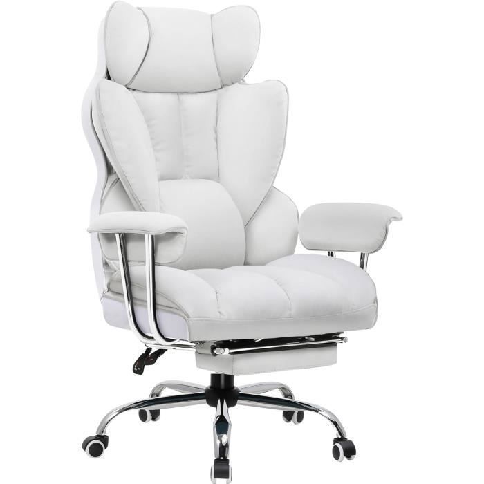 Chaise Gaming Réglable en hauteur Avec accoudoirs Repose Pieds Télescopique