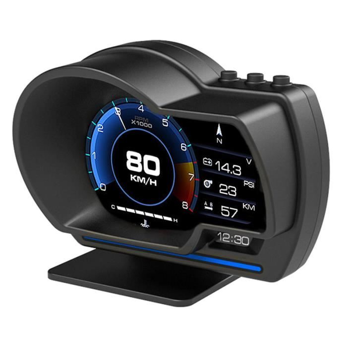 Fangming-Affichage tête haute OBD2+GPS Jauge Smart HUD pour voiture Compteur de vitesse Turbo RPM Alarme pour voiture Camion