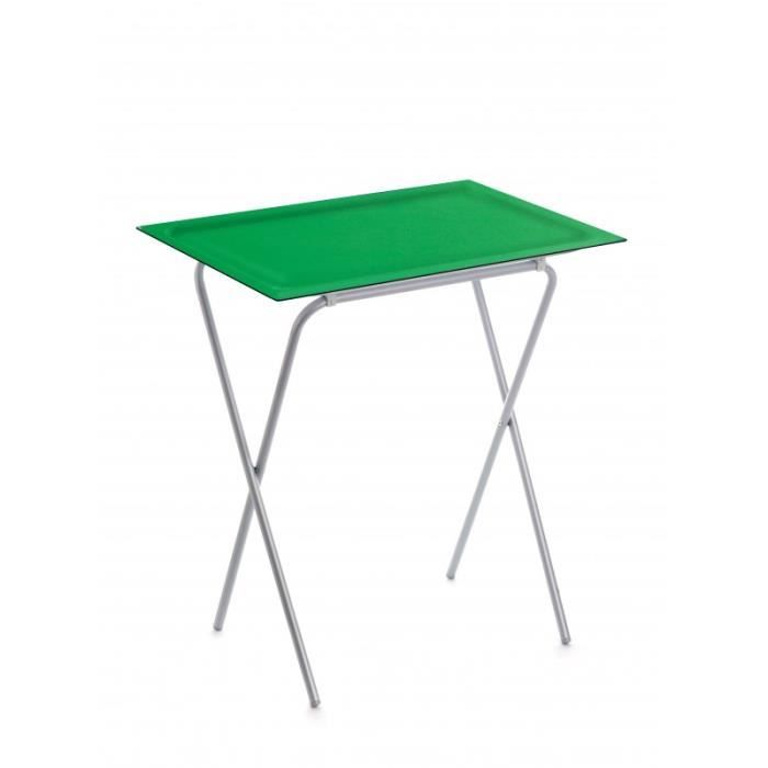 ada, table d'appoint pliable avec plateau amovible vert