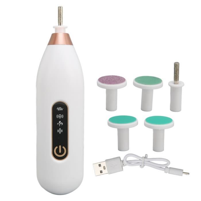 Lime à Ongles électrique Pour Bébé Et Adulte - Kit Avec 6 Têtes, Lumière LED Et Coupe-ongles