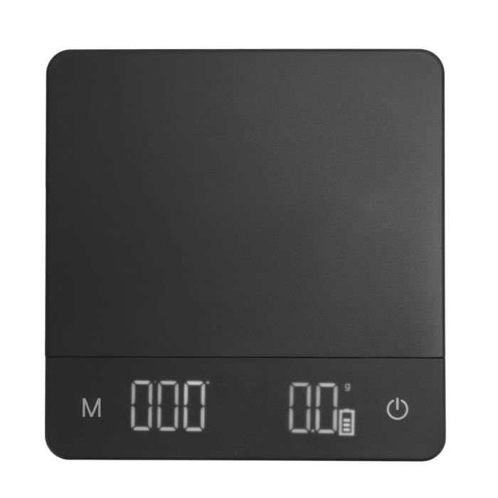 Balance à Café Timemore Noir - Pesée Automatique Avec Minuteur LED