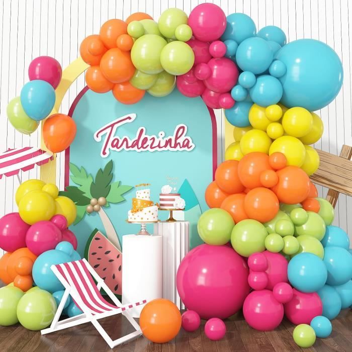 Kit Arche De Ballons Automne 138 Pièces - Ballons Orange, Marron, Or, Blanc - Pour Thanksgiving, Anniversaire, Décoration Saisonnière