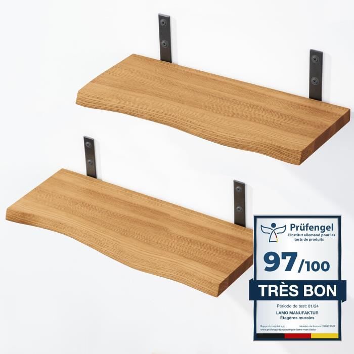 Etagères en bois maison monsieur madame (lot de 2