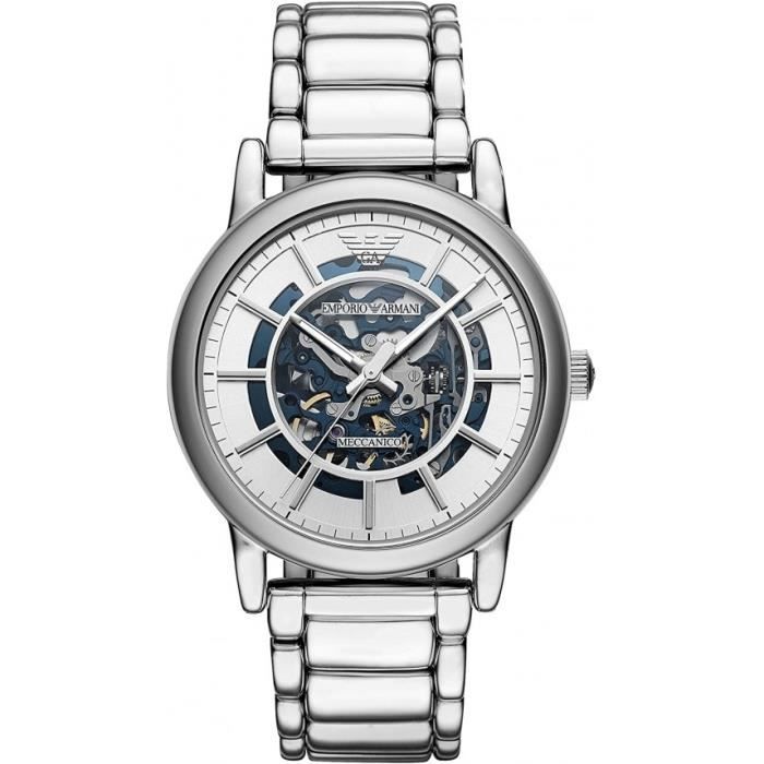 Montre Homme Emporio Armani Meccanico AR60006 Bracelet en acier inoxydable Achat vente montre Homme Adulte Cdiscount