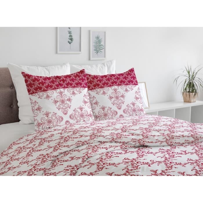 Parure De Draps 1200 Fils Queen – 100% Coton égyptien – Rayures Bordeaux
