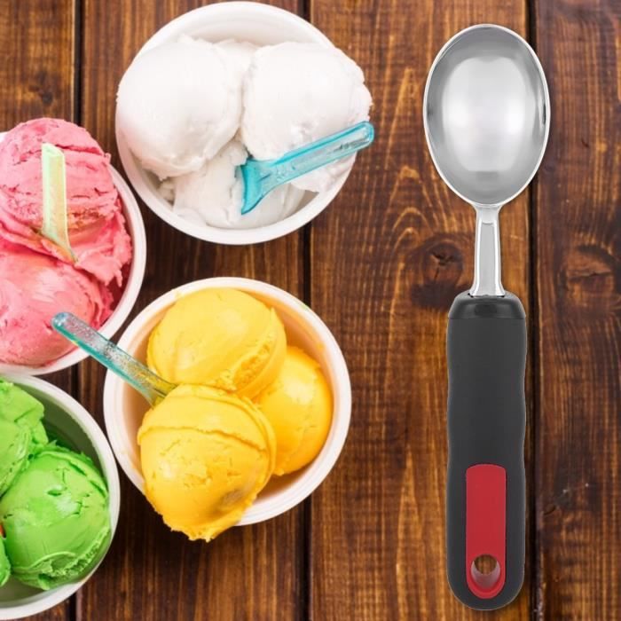 Cuillère à Glace En Inox Avec éjecteur – Pour Boules Parfaites, Convient Aussi Pour Pâte à Cookies, Melon, Beurre