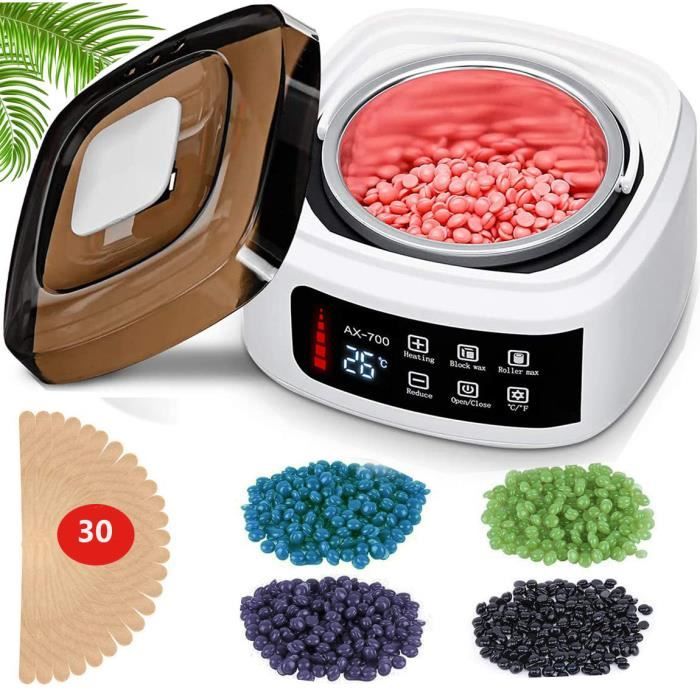 Chauffe Cire Epilation - iFanze - 400g Cire Epilation Perle - Écran LED - Sans Bande