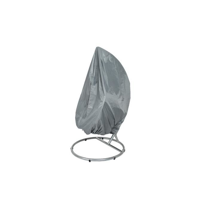 housse de protection pour chaise et fauteuil suspendu - jardideco - ø 200 x 230 cm - gris