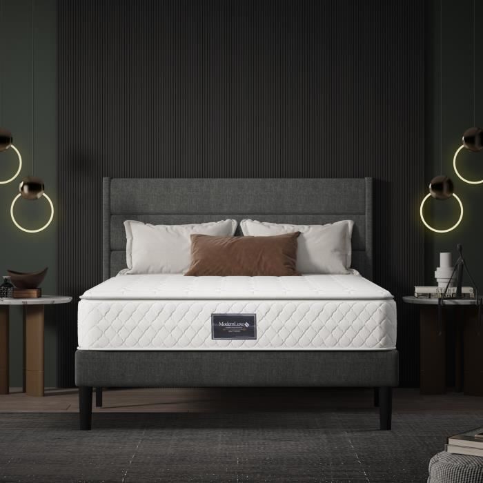 ModernLuxe Matelas 90x200cm H3 matelas à ressorts ensachés mousse froide 7 Zones indépendance du couchage ergonomique 25cm ModernLuxe Matelas 90x200cm H3 matelas à ressorts ensachés mousse froide 7 Zones indépendance du couchage ergonomique 25cm