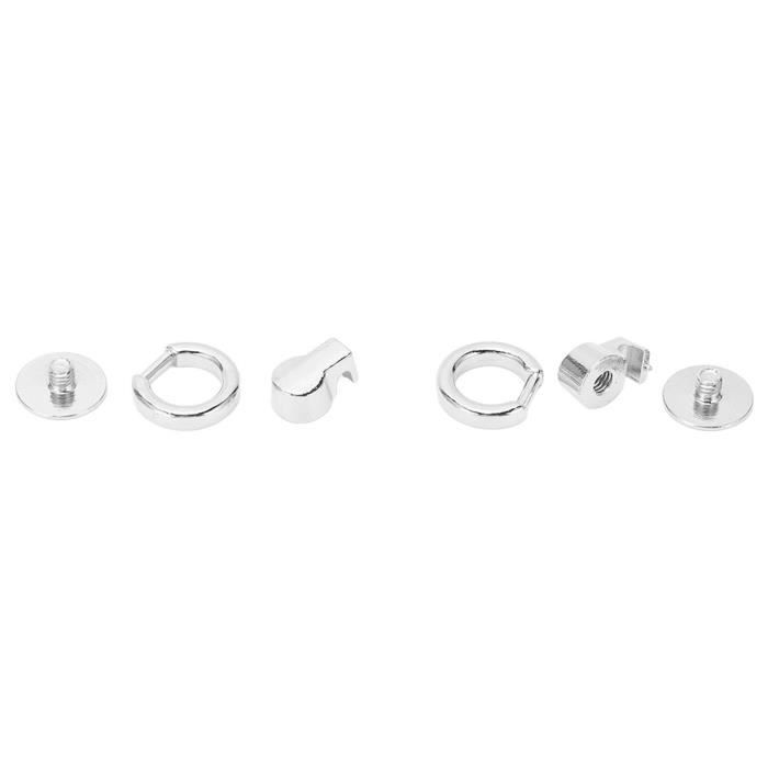 20 Rivets En Métal Avec Anneau De Traction Pour Cuir - Rivets à Vis Pour Sac, Ceinture, Décoration DIY - Finition Bronze