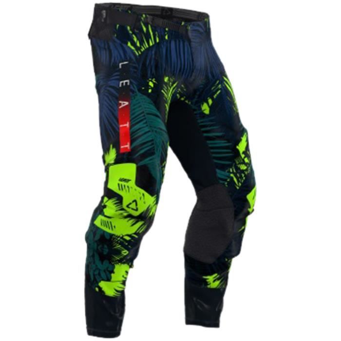 Pantalon moto Leatt 5.5 I.K.S - noir/vert/bleu - M
