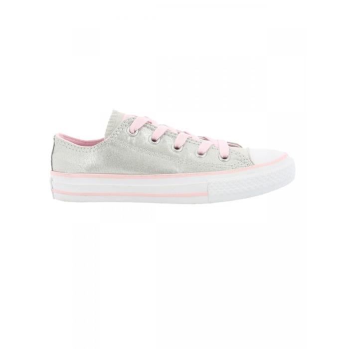 converse fille argenté