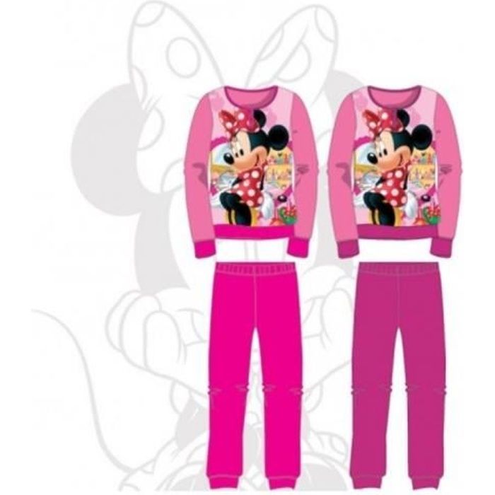 Minnie Pyjama à manches courtes 100 % coton pour fille 