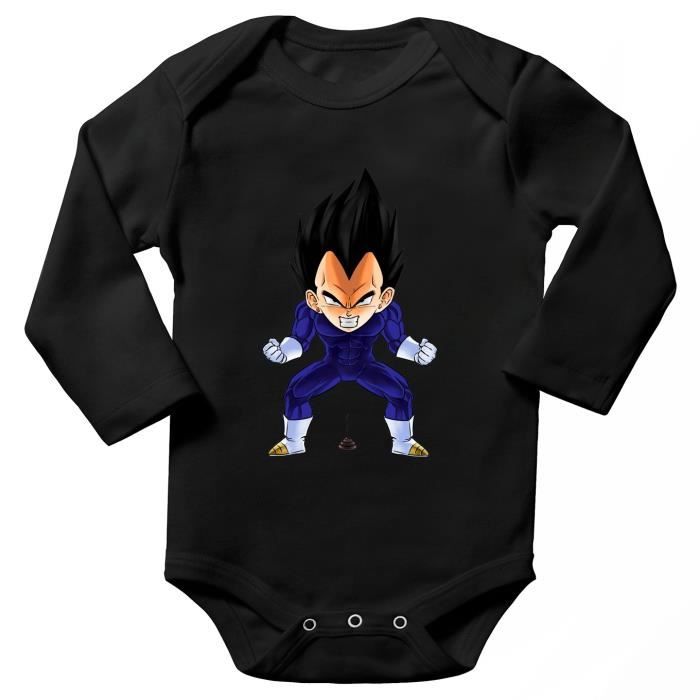 Body Bebe Manches Longues Noir Parodie Dragon Ball Z Dbz Vegeta Super Caca Vol 2 Body Bebe De Qualite Superieure De Taille 6 Noir Cdiscount Pret A Porter
