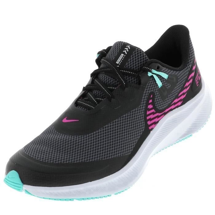 Chaussures running Quest shield lady running Nike Femme Noir  Régulier Drop 10 mm Running