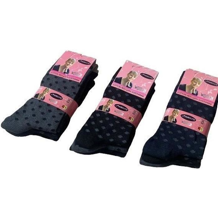 Lot Chaussettes Hautes Femme Cdiscount
