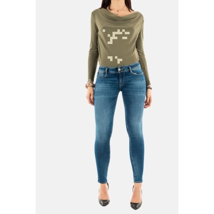 Le Temps Des Cerises Blue Basic Straight Wide Leg Pulp Jeans main image 1