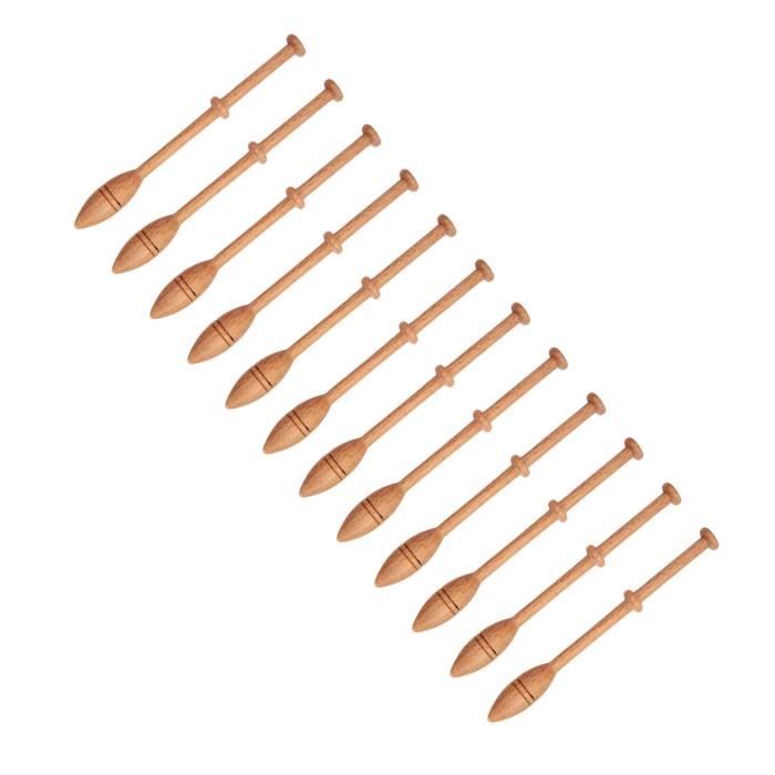 Lot De 12 Bobines De Dentelle En Bois, Outils De Tissage Multi-usages Pour Tricot à La Main, Pulls, Chapeaux, écharpes, Gants, Bricolage Fait Main Pour Enfants Et Adultes